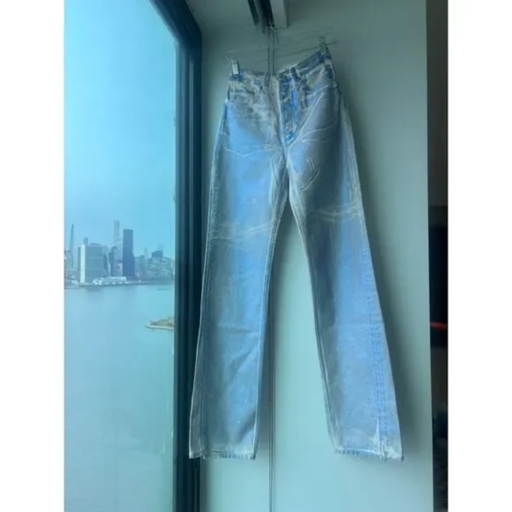 Our Legacy Spiral Cut Blue Foil Denim Jeans
